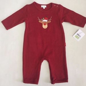 Le Top Baby Boys Coverall Holiday Christmas 3M